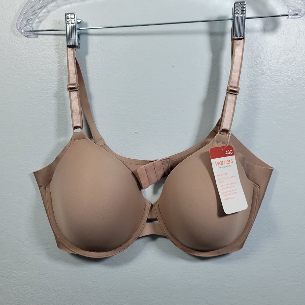 Warners Beige Underwire Lightly Lined Bra Size 40C 13126-1268 - Picture 2 of 5